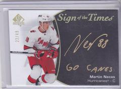 Martin Necas [Black Gold Ink] #SOTT-MN Hockey Cards 2021 SP Authentic Sign of the Times Autographs Prices