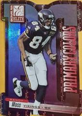 Randy Moss [Die Cut] Football Cards 2001 Panini Donruss Elite Primary Colors Prices