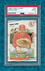 Steve Lake #38 Baseball Cards 1988 Fleer Glossy Prices