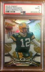 Aaron Rodgers [Gold Refractor] #1 Football Cards 2015 Topps Finest Prices