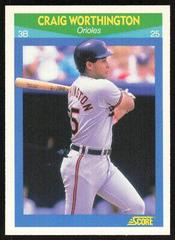 Craig Worthington #21 Baseball Cards 1990 Score Rising Stars Prices