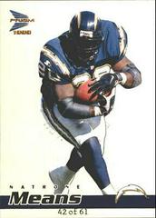 Natrone Means [Premiere Date] #123 Football Cards 1999 Pacific Prisms Prices