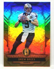 Drew Brees #123 Football Cards 2017 Panini Gold Standard Prices