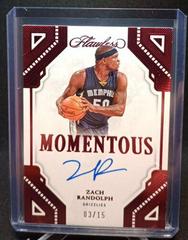 Zach Randolph [Ruby] #25 Basketball Cards 2022 Panini Flawless Momentous Autograph Prices