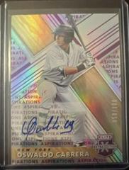 Oswaldo Cabrera [Autograph Aspirations Purple] Baseball Cards 2019 Panini Elite Extra Edition Prices