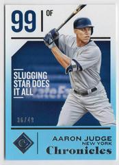 Aaron Judge [Blue] #54 Baseball Cards 2018 Panini Chronicles Prices