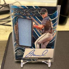 Jose Miranda [Neon Blue] #PJA-JM Baseball Cards 2022 Panini Chronicles Spectra Prospect Jersey Autographs Prices