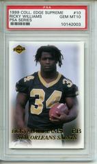 Ricky Williams #10 Football Cards 1999 Collector's Edge Supreme PSA Series Prices