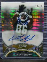 Vincent Brown [Pulsar Refractor] Football Cards 2011 Bowman Sterling Autograph Prices