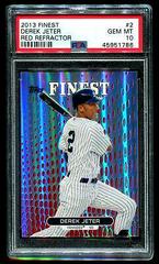 Derek Jeter [Red Refractor] #2 Baseball Cards 2013 Finest Prices
