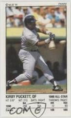 Kirby Puckett Baseball Cards 1991 Panini Stickers Prices
