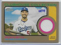 Mookie Betts [Gold] Baseball Cards 2022 Topps Heritage Clubhouse Collection Relics Prices