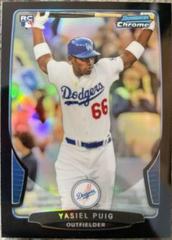 Yasiel Puig [Black Refractor] #330 Baseball Cards 2013 Bowman Chrome Mini Prices