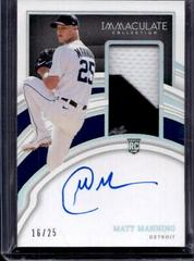 Matt Manning [Patch Autograph Holo Silver] #103 Baseball Cards 2022 Panini Immaculate Prices