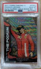 Charles Leclerc [Gold Wave] #PTP-CL Racing Cards 2021 Topps Chrome Formula 1 Path to the Podium Prices