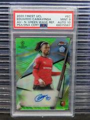 Eduardo Camavinga [Neon Green Wave Refractor] Soccer Cards 2020 Topps Finest UEFA Champions League Autographs Prices
