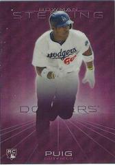 Yasiel Puig [Purple Refractor] #32 Baseball Cards 2013 Bowman Sterling Prices