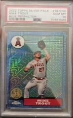 Mike Trout [Blue] #T87C-50 Baseball Cards 2022 Topps Silver Pack 1987 Chrome Prices