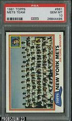Mets Team #681 Baseball Cards 1981 Topps Prices