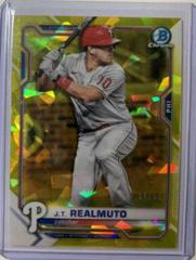 J. T. Realmuto [Yellow] #18 Baseball Cards 2021 Bowman Chrome Sapphire Prices