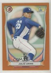 Julio Urias [Orange] Baseball Cards 2014 Bowman Prospects Prices
