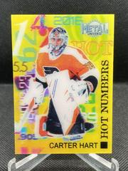 Carter Hart Hockey Cards 2022 Skybox Metal Universe Hot Numbers Prices