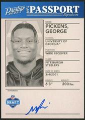 George Pickens Football Cards 2022 Panini Prestige NFL Passport Signatures Prices