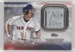 Wade Boggs Baseball Cards 2021 Topps Update 70th Anniversary Manufactured Logo Patch Prices