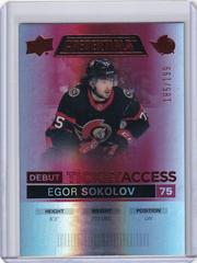 Egor Sokolov [Red] Hockey Cards 2021 Upper Deck Credentials Prices
