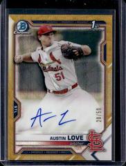Austin Hendrick [Gold Refractor] #CPA-AH Baseball Cards 2021 Bowman Chrome Prospect Autographs Prices