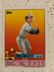 Paul Molitor #9 Baseball Cards 1989 Topps Stickercards Blank Back Prices