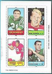 Joe Scarpati, Walter Rock, Bernie Casey, Jack Concannon Football Cards 1969 Topps Four in One Prices