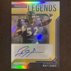 Ray Lewis [Gold Prizm] #FLS-RL Football Cards 2021 Panini Prizm Franchise Legends Signatures Prices