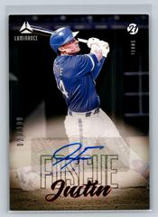 Justin Foscue [Red] Baseball Cards 2021 Panini Chronicles Luminance Autographs Prices