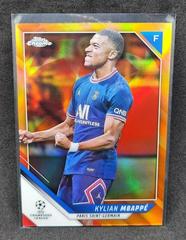 Kylian Mbappe [Orange & Gold Starball Refractor] Soccer Cards 2021 Topps Chrome UEFA Champions League Prices