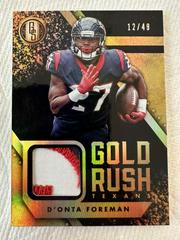 D'Onta Foreman [Prime] #GR-19 Football Cards 2018 Panini Gold Standard Rush Prices