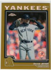 Derek Jeter [Gold Refractor] #20 Baseball Cards 2004 Topps Chrome Prices