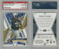 Prince Fielder #57 Baseball Cards 2008 Upper Deck X Prices