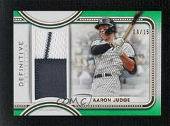 Aaron Judge [Green] Baseball Cards 2022 Topps Definitive Jumbo Relic Collection Prices
