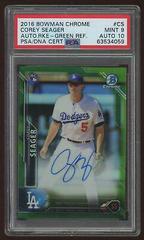 Corey Seager [Green Refractor] Baseball Cards 2016 Bowman Chrome Autograph Rookies Prices