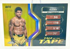 Gilbert Burns [Gold Refractor] #TFT-14 Ufc Cards 2024 Topps Chrome UFC Tale of the Tape Prices