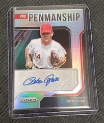 Pete Rose [Silver Prizm] #PP-PR Baseball Cards 2022 Panini Prizm Pro Penmanship Autographs Prices