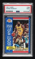 James Worthy #384 Basketball Cards 1991 Fleer Prices