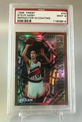 Steve Nash [Refractor w Coating] #75 Basketball Cards 1996 Finest Prices