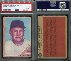 Casey Stengel #29 Baseball Cards 1962 Venezuela Topps Prices