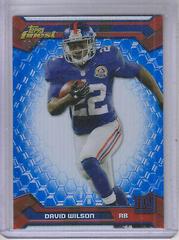 David Wilson [Blue Refractor] #7 Football Cards 2013 Topps Finest Prices
