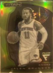 Jalen Brunson [Green] #37 Basketball Cards 2022 Panini Flux Titan Prices