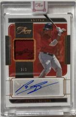 Rafael Devers [Red] #AJ-RD Baseball Cards 2022 Panini Three and Two Autograph Jerseys Prices