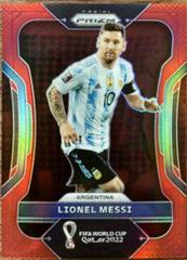Lionel Messi [Red] Soccer Cards 2022 Panini Prizm World Cup Prices