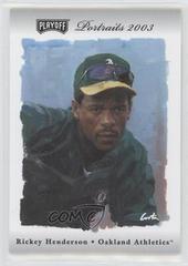 Rickey Henderson [Materials Silver] Baseball Cards 2003 Playoff Portraits Prices